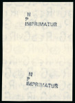 Stamp of Great Britain » King George VI 1950-52 1d Light Ultramarine mint n.h. imperforate imprimatur vertical tête-bêche gutter block of four
