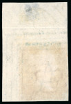 Stamp of Great Britain » 1854-70 Perforated Line Engraved 1841 1d Red Brown pl.60 imprimatur from the upper right corner of the sheet with marginal inscription