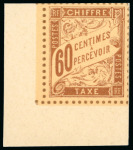 Stamp of France » Timbres-Taxe 1896, Non Émis Timbre-Taxe Duval 60 centimes brun sur