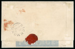 Stamp of Great Britain » 1840 Mulreadys & Caricatures » 2d Lettersheets and Envelopes 1841 (Jan 5) 2d Mulready lettersheet sent from Richmond uprated with 1840 2d blue pair