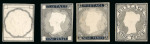 Stamp of Great Britain » 1855-1900 Surface Printed Four artist's drawings for a 9d value in pencil, black ink and grey wash