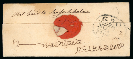 Stamp of India » Postal History in Hyderabad 1793 (March 10)  Calcutta double oval “G.P.O./Nov (2)/Pt.