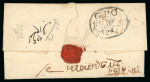 Stamp of India » Postal History in Hyderabad 1799 (Jan 20) Folded letter from Calcutta to Hyderabad,