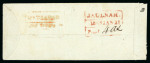Stamp of India » Postal History in Hyderabad 1854 (Jan 21) Small envelope sent from Jaulnah to Hyderabad,