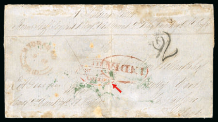 Stamp of India » Postal History in Hyderabad 1856 (April 9) Concession rate soldier’s letter from