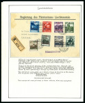 Stamp of Large Lots and Collections Liechtenstein: 1719-1990 Attractive collection neatly mounted and beautifully written up by hand on hundreds of album pages