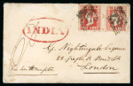 Stamp of India » Postal History in Hyderabad 1856 (May 16) Envelope from Elichpoor via Bombay and