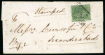 Stamp of India » Postal History in Hyderabad 1855 (July 2/Sept 2) Two folded letters from Bombay