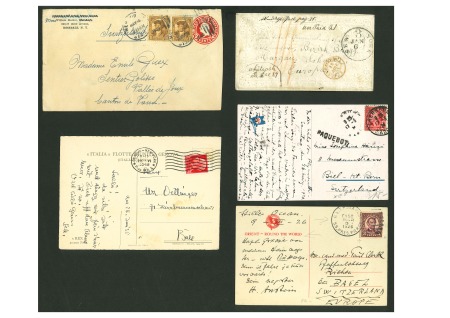 Stamp of Large Lots and Collections 1843-1945 Group of 33 covers/postal stationery incl.