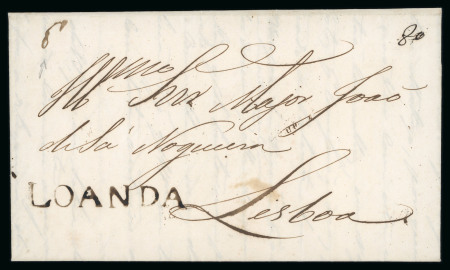 Stamp of Portuguese Colonies » Angola 1840 (20/6) Entire to Lisboa with very fine s/l LOANDA