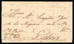 Stamp of Portuguese Colonies » Angola 1839 (Nov 21) Entire from Luanda to Lisbon with ms notation 'Por especial favor do Sr. Capitao Joaquim Inacio Ribeiro'