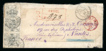 Stamp of Korea 1901 Cover registered to France franked on reverse