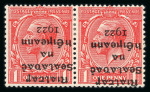 Stamp of Ireland » 1922 (Feb) Dollard Overprints (T1-T14) 1d scarlet, mint horizontal pair, with overprint shifted