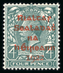 Stamp of Ireland » 1922 (Feb) Dollard Overprints (T1-T14) 4d grey-green with red ovpt, mint singles, showing