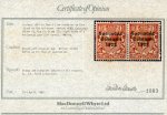 Stamp of Ireland » 1922-23 Thom Three-Line Overprints (T47-T61) 1 1/2d red-brown, mint horizontal pair, right stamp