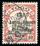 Stamp of Colonies françaises » Togo 1914-1916, Collection spécialisée sur l'Occupation