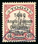 Stamp of Colonies françaises » Togo 1914-1916, Collection spécialisée sur l'Occupation
