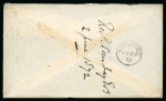 Stamp of Japan » Foreign Post Offices » British Post Office » Incoming Mail 1872 (April 19) Envelope to the Royal Marine Camp in Yokohama, paying the 1s 3d rate via Brindisi