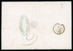 Stamp of India » Foreign Settlements in India » French Indian Settlements 1838 & 1861 pair of covers from Pondicherry, with 1838 (Oct) wrapper to France