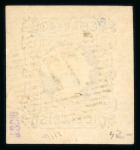 Stamp of Portugal 1853 Maria II 100r mauve lilac, used with large balanced margins