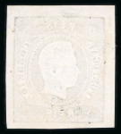 Stamp of Portugal 1866-67 Luis I, imperf. curved label, selection on 4 stockpages