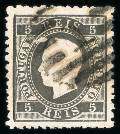 Stamp of Portugal 1870-76 Luis I, perf. straight label, selection on 13 stockpages with mint, used and 6 covers