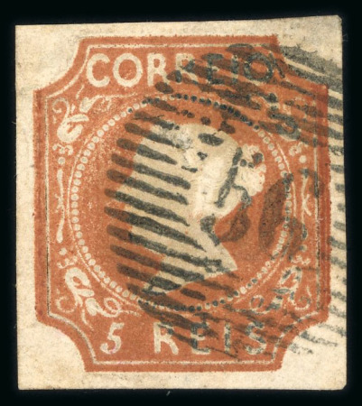 Stamp of Portugal 1853 Maria II 5r type II reddish brown, used