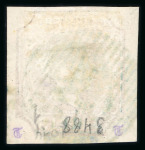 Stamp of Portugal 1853 Maria II 5r reddish brown, worn impression, fine to good margins, neat blue "52" circular cancel of Porto
