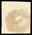 Stamp of Portugal 1853 Maria II 50r green used, large balanced margins, crisp "1" circular cancel of Lisbon