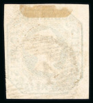 Stamp of Portugal 1853 Maria II 50r green used, fine to good margins, crisp "48" circular cancel of Angra do Heroísmo