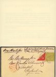 Stamp of Canada » New Brunswick 1859 Envelope to England with 1851-60 3s dull red bisect