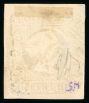 Stamp of Portugal 1853 Maria II 100r lilac used, fine to good margins, crisp "103" circular cancel of Barcelos