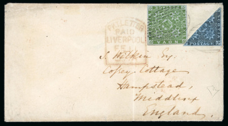 Stamp of Canada » Nova Scotia 1860 (May 20) Envelope from Wolfville to England with