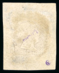 Stamp of Portugal 1853 Maria II 100r lilac used, fine to good margins, "112" circular cancel of Vizeu