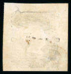 Stamp of Portugal 1853 Maria II 100r lilac used, fine to large margins, "107" circular cancel of Monção