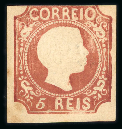 Stamp of Portugal 1855-56 Pedro V 5r, type II, mint