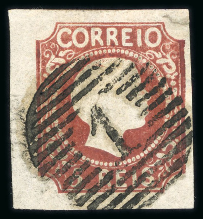 Stamp of Portugal 1855-56 Pedro V 5r, types II and III, two used stamps