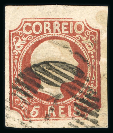 Stamp of Portugal 1855-56 Pedro V 5r, type VII, red-brown, fine to very