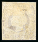 Stamp of Portugal 1855-56 Pedro V (straight hair) 100r, mint part o.g.
