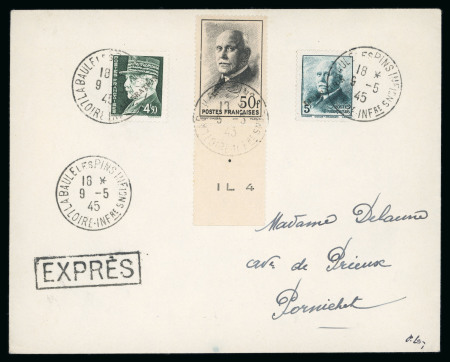 Stamp of France » Libération Saint Nazaire: Pétain 50 francs noir, Mayer n°7 sur