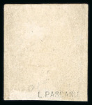 Stamp of Romania » 1858 Moldavian Bull's (21 July) Handstruck at Jassy on wove paper (81pa.) or laid paper (other values). 54 Parale green on blue green, touched at bottom to