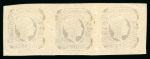 Stamp of Portugal 1862-64 Luis I 100R mint n.h. strip of three