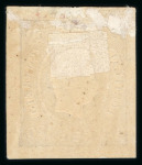 Stamp of Portugal 1866-67 Luis I imperf. curved label 120r group of four proofs incl. brown, dark green, blue and carmine rose