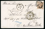 Stamp of Great Britain » British Post Offices Abroad » Peru 1872 (Nov 10) Entire from Arequipa to the USA with 6d chestnut pl.11