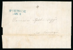 Stamp of Romania » Postal History » Principality of Wallachia » Cyrillic Post Handstamps FOKSANI: 1854 (27.10) Folded entire to Hristea Georgiu