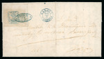 Stamp of Romania » 1858 (1st Nov.) - 1861 Moldavia - Handstruck at Jassy - Imperforate 40 Parale blue on white paper, single, with enormous