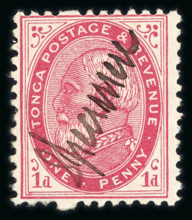 Stamp of Tonga 1886-88 1d and 2d, perf.12x11 1/2, with ms "Specimen"