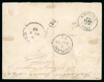 Stamp of Tonga 1897 (Jan 28) Envelope to Belgium with 1895 (Jul-Sep) 2 1/2d tied by Nukualofa cds, undeliverable