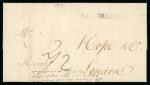 Stamp of Great Britain » British Post Offices Abroad Guadeloupe: 1813 (Jan 16) lettersheet datelined "B/Terre Guadeloupe" with fine "GUADELOUPE" s/l hs