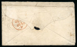 Stamp of Bahamas 1852 (Jan 12) envelope to Ireland with "PAID / AT / BAHAMAS" crown circle ds in red